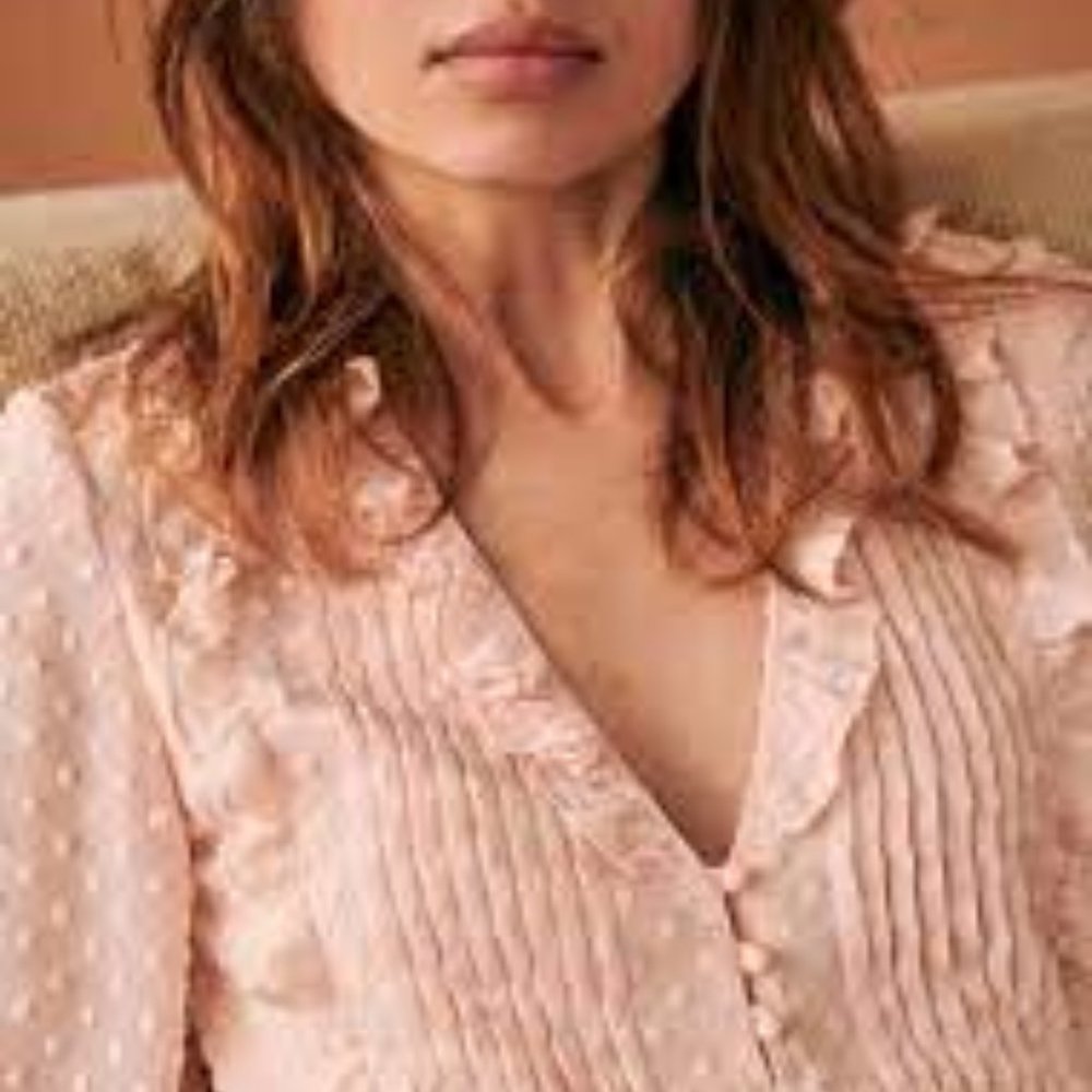 Sezane Mirta Blouse Nude (light pink) Size S